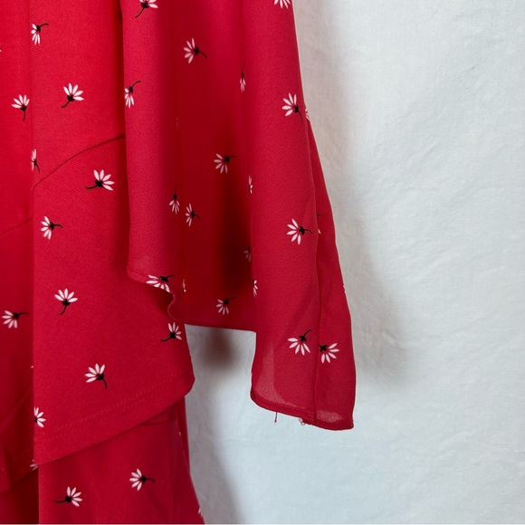 Roz and Ali Floral Blouse with Ruffle Sleeves Size XS - Picture 4 of 7